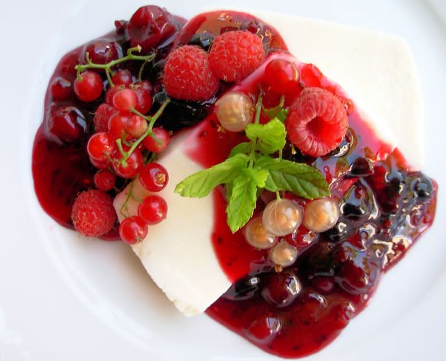 Vanilla Cream Terrine with a Compote of Mixed Summer Berries